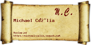 Michael Célia névjegykártya